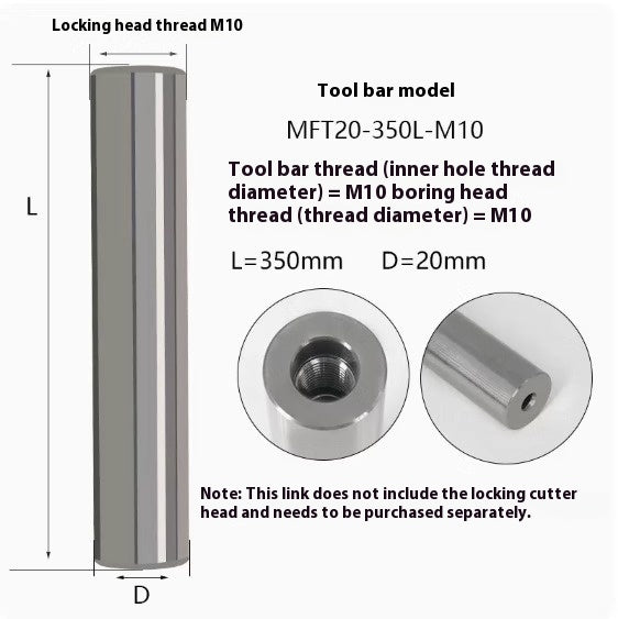 6034 MFT tungsten steel anti-vibration cutter shank lock tooth cutter shank high precision end milling cutter shank monolithic alloy interchangeable carbide head Shandong Denso Pricision Tools Co.,Ltd.